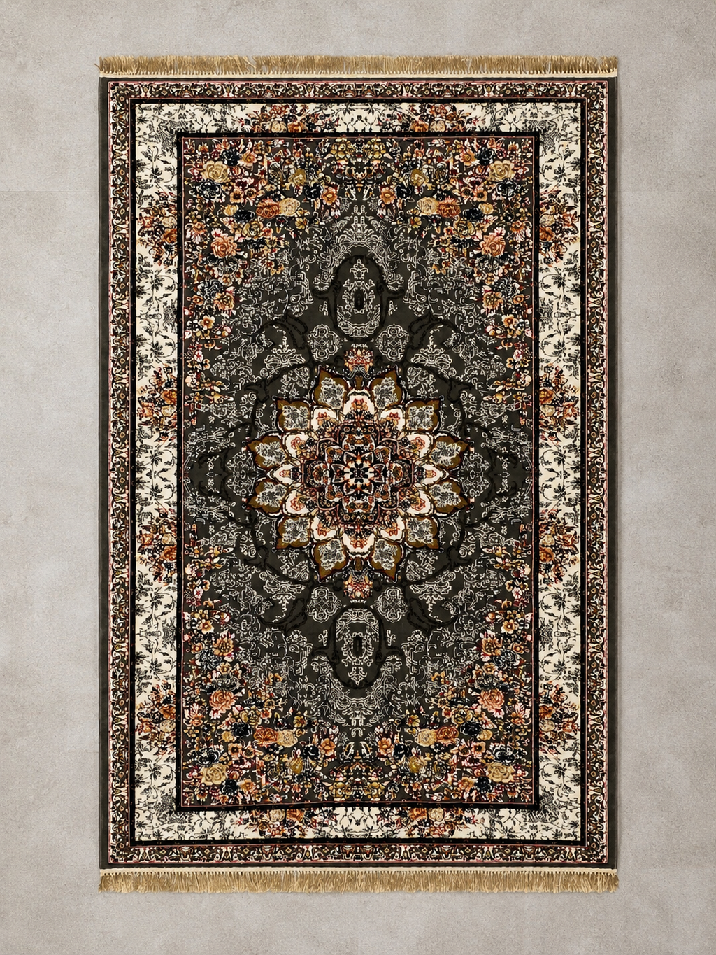 The Midnight Bloom Medallion Rug