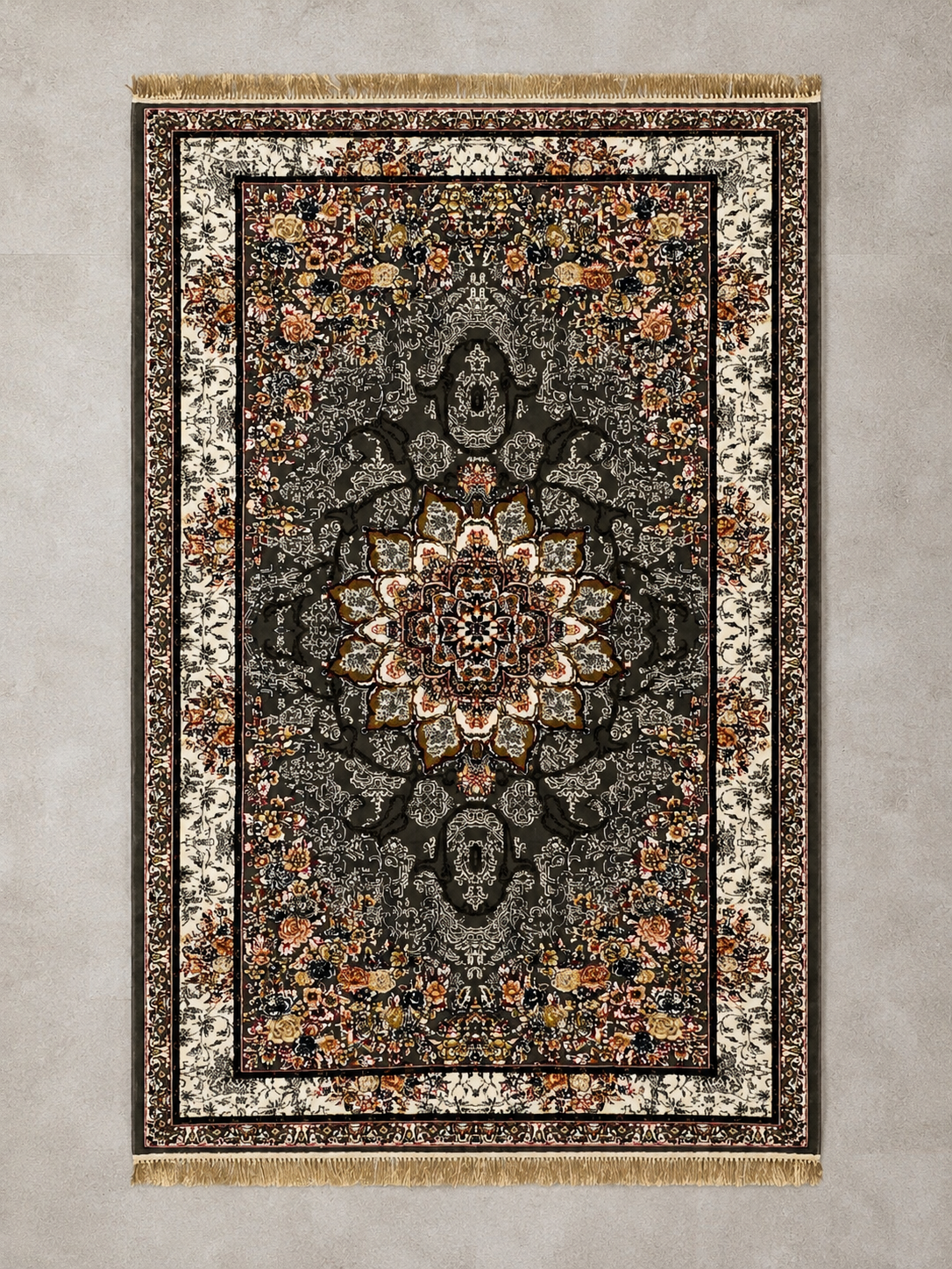 The Midnight Bloom Medallion Rug