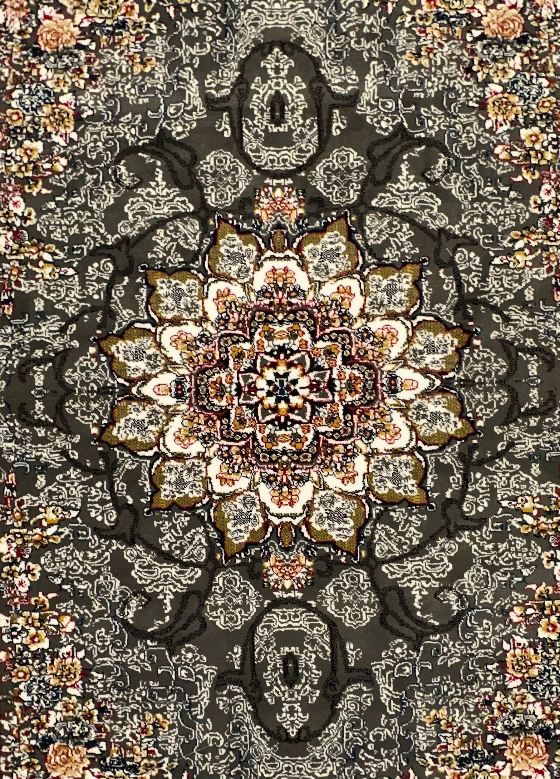The Midnight Bloom Medallion Rug