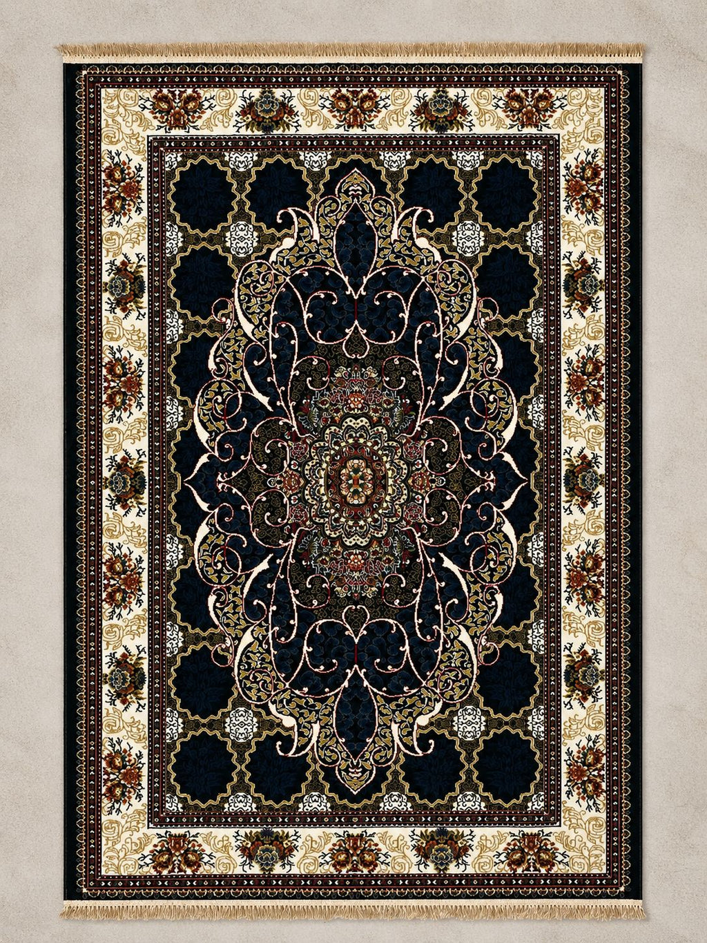 The Midnight Isfahan Medallion Rug