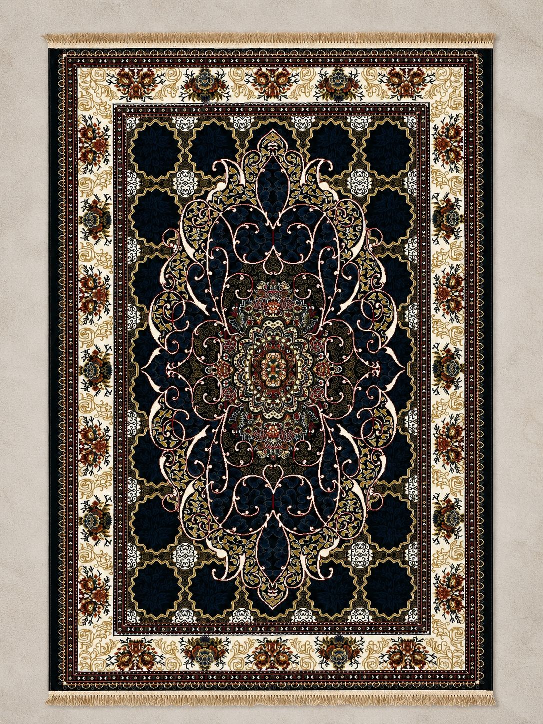 The Midnight Isfahan Medallion Rug